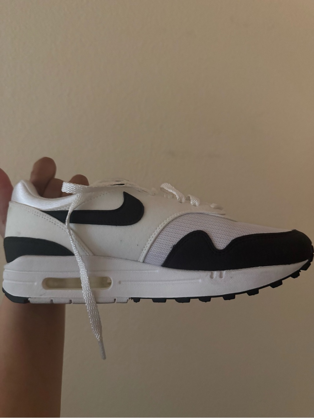 Nike White and Black Low-Top Sneaker